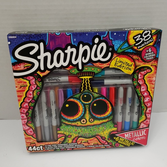 New Set Sharpie Limited Edition Metallic Fine Point Permanent Markers Coloring - Picture 5 of 8